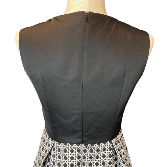 Eruner Satin and Geometric Print Brocade Fit and Flare Dress - Picture 4 of 8